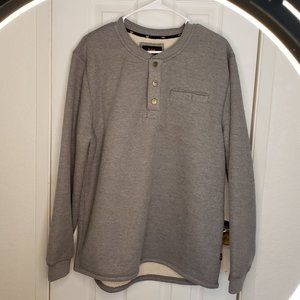 Men's Lee lined thermal gray pull over size Large